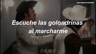Vicente Fernández - Escuché Las Golondrinas (Letra / Lyrics)