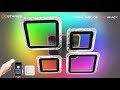 Люстра світлодіодна з пультом та додатком для телефону OVAL ICE RGB 75W чорна