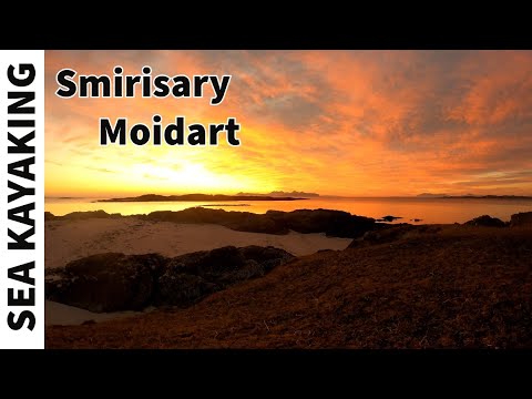 Solo sea kayaking.  West coast Scotland. Moidart, Smirisary beach.