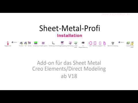 Installation für Sheet-Metal-Profi Add-on für PTC Creo Elements Direct Modeling