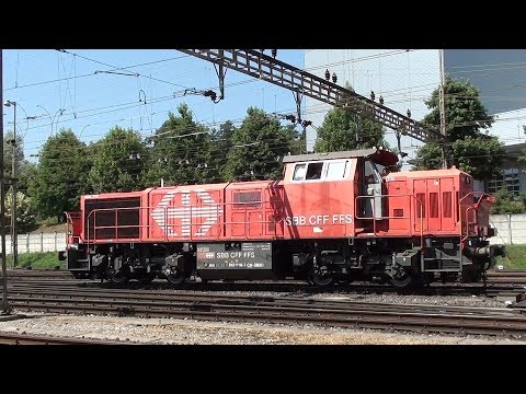 Railway launch ramp in Chiasso, MaK 1700, E189 & BR185