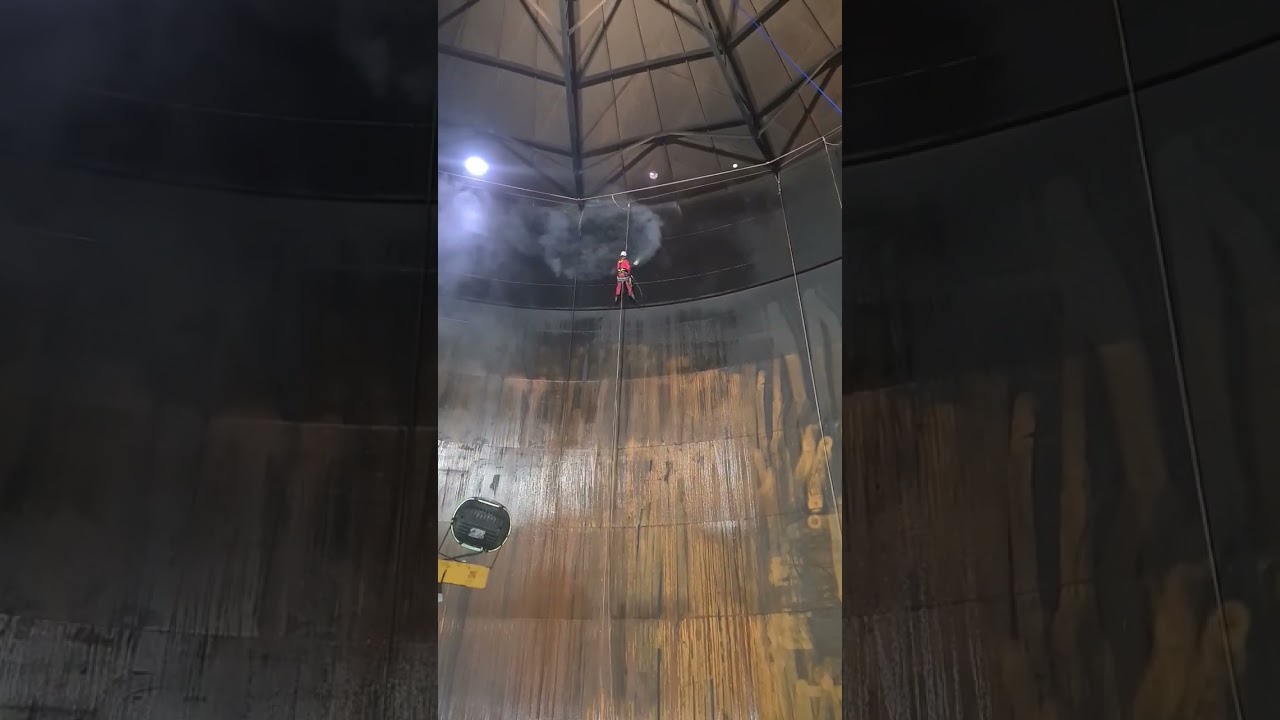 Tank Clean 🧗🏼 #RopeAccess #IRATA #Industrial