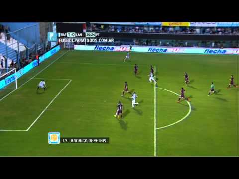 Gol de Depetris. Rafaela 1 - Lanús 0. Fecha 2. Torneo Primera División 2014. FPT