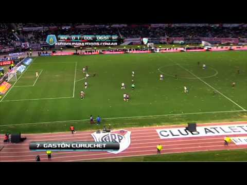 Gol de Curuchet. River 0 - Colón 1. Fecha 4. Torneo Inicial 2013. Fútbol Para Todos