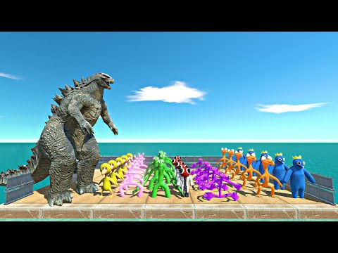 How Many Rainbow Friends Can Stop Godzilla 2014 ? - Animal Revolt Battle Simulator