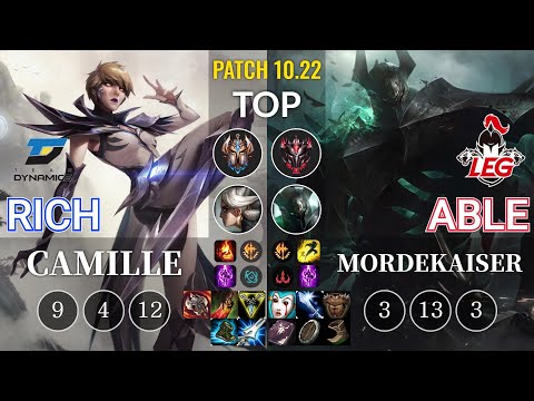DYN Rich Camille vs LEG Able Mordekaiser Top - KR Patch 10.22