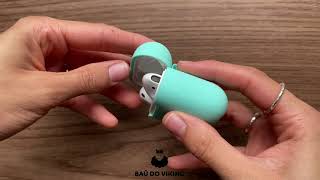 Vídeo de Case Capa Protetora Silicone Amarelo Compatível com AirPods