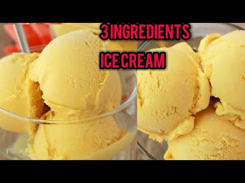 3 ingredients Custard Ice cream . Yummy and soft  by Batool Cuisine