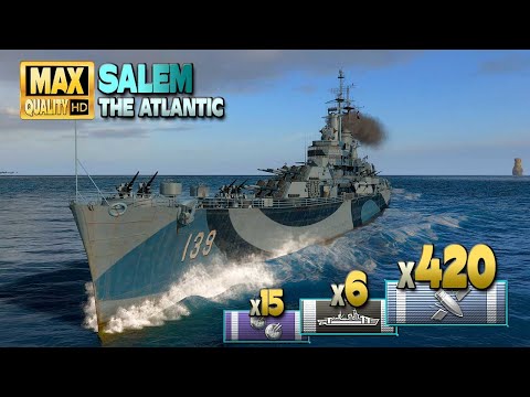 Cruiser Salem with a huge damage thriller - World of Warships