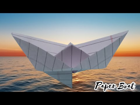 Notebook Easy boats  making | Easy Paper Boat Making Tutorial For Kids - Origami Canoe That Floats