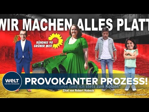 BAYERN: "Beleidigung von Personen des politischen Lebens!" Unternehmer verspottet Grüne auf Plakaten