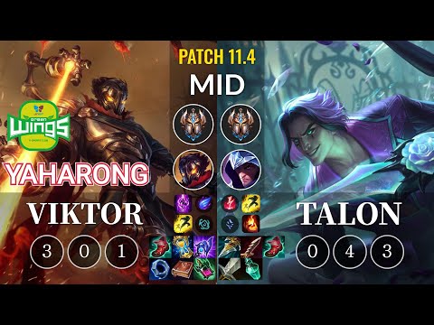 JAG Yaharong Viktor vs Talon Mid - KR Patch 11.4