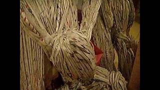 SCRAP ART - OPHIRA AVISAR, ROLLED NEWSPAPER FIGURES