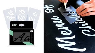QBIX Deco Letter Stencil Set