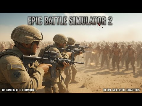 Epic Battle Simulator 2 – 100 US Soldiers vs 100,000 Zombies! | Ultimate Zombie War