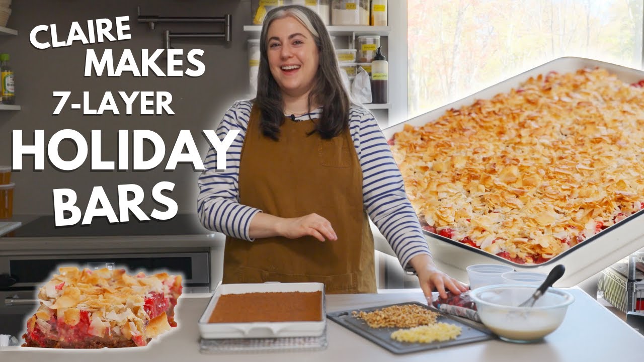 Holiday Seven Layer Cranberry Walnut Bars