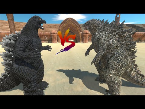 HEISEI GODZILLA VS GODZILLA 2021 WHO WILL WIN AT THE ARENA - Animal Revolt Battle Simulator