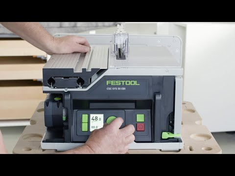 Išilginio pjovimo staklės Festool CSC SYS 50 EBI-Basic video