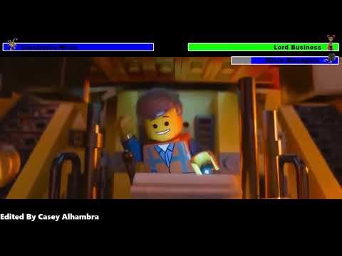 The Lego Movie (2014) Final Battle with healthbars 1/2 (REMAKE)