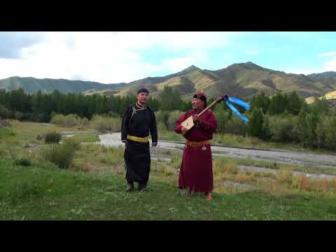 Andre Mongush and Aidyn Sedi sing at the Manchyrek River in Tuva