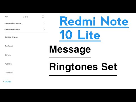 Redmi Note 10 Lite How To Change Message Ringtones