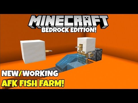 Minecraft bedrock: working afk fish farm with auto clicker a...