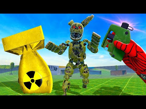 Blowing Up FNAF Animatronics with a NUKE - Bonelab VR Mods