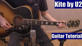 Kite by U2 (Guitar Tutorial with the Isolated Vocal Track by U2)