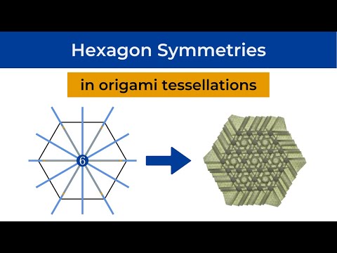 Hexagon symmetries in origami tessellations