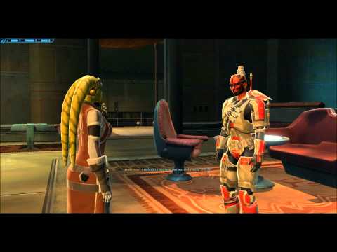 Akaavi Spar talks to the smuggler about the bounty on her head