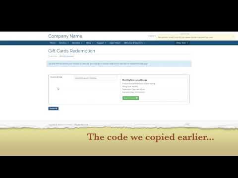 WHMCS Gift Card Module (Voucher Redemption Demo for new service)