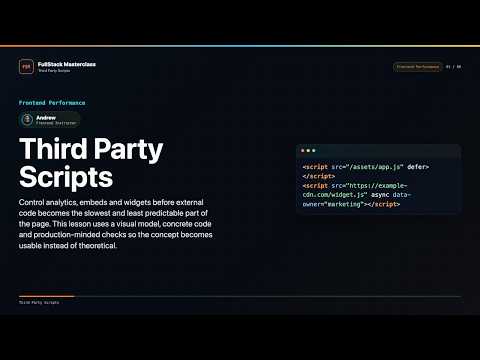 Third Party Scripts Explained Fullstack Masterclass Frontend Performance Course