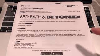 UPDATE: Conflicting return policy website Bed Bath & Beyond
