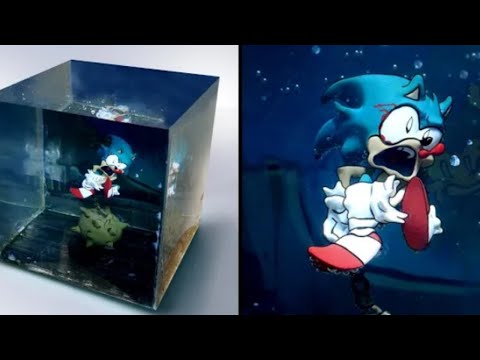 (FNF) Making Sonic Drowning Sculpture Timelapse (SINK.exe: