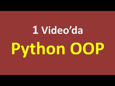 1 Videoda Python ile Nesne Tabanlı Programlamayı Öğren