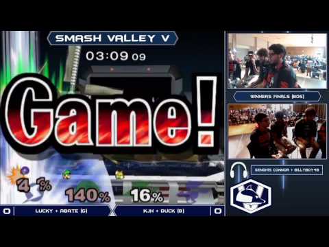 Smash Valley V Melee Doubles - Lucky + Abate (Green) vs KJH + Duck (Blue) - Winners Finals