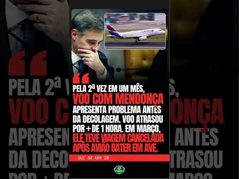 🚨VOO COM ANDRÉ MENDONÇA APRESENTA PROBLEMAS ANTES DA DECOLAGEM PELA 2ª VEZ EM UM MÊS