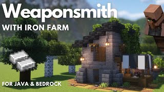 WEAPONSMITH&#39;S HOUSE &amp; IRON FARM | Minecraft Tutorial | Java &amp; Bedrock [1.20+]