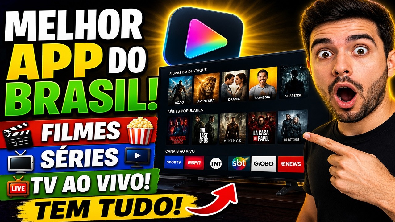 🔥 ACABEI DE ENCONTRAR O MELHOR APP DE FILMES E SÉRIES DE 2026! FILMES, SÉRIES E TV AO VIVO!