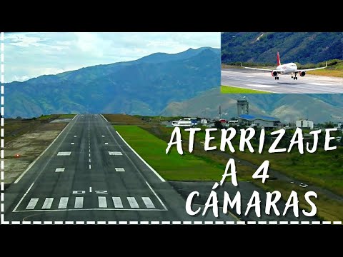Aterrizaje MULTICÁMARA en Pasto grabado desde CABINA DE MANDO y TORRE DE CONTROL | Landing in Pasto