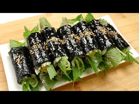 불없이 오이 듬뿍~ 아작아작 맛난 오이참치김밥