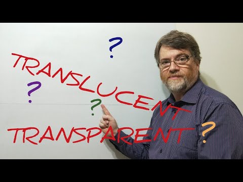 English Tutor Nick P Lesson (426) Transparent Translucent and Opaque