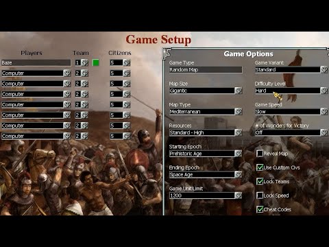 EE AOC (Empire Earth - The Art of Conquest) 1v7 hard computers