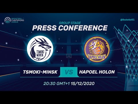 Tsmoki-Minsk v Hapoel Holon - Press Conference | Basketball Champions League 2020/21