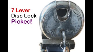 7 Lever Vintage Disc Padlock Picked | How To Pick Locks