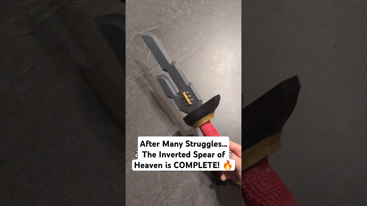 After Many Struggles… The Inverted Spear of Heaven is COMPLETE! 🔥  #3dprinting #JujutsuKaisen #jjk