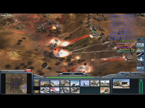 USA Air Force - Command & Conquer Generals Zero Hour - 1 vs 7 HARD Gameplay