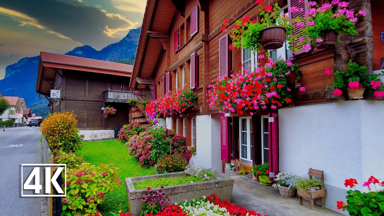 Explore the rustic charm of Wilderswil village on a captivating walking tour.