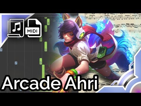 Arcade Ahri login theme - League of Legends (Synthesia Piano Tutorial)