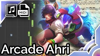 Arcade Ahri login theme - League of Legends (Synthesia Piano Tutorial)